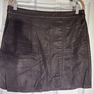 Express Black Faux Leather Mini Skirt
